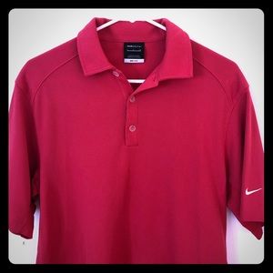 Men’s Nike Golf Dri Fit Dark Pink Shirt